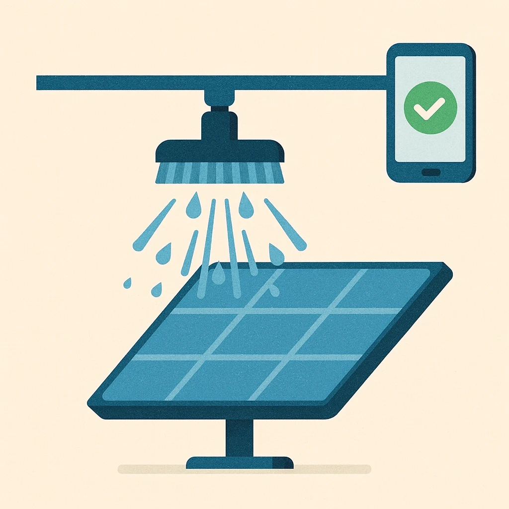 Mantenimiento de placas solares. Autolimpieza