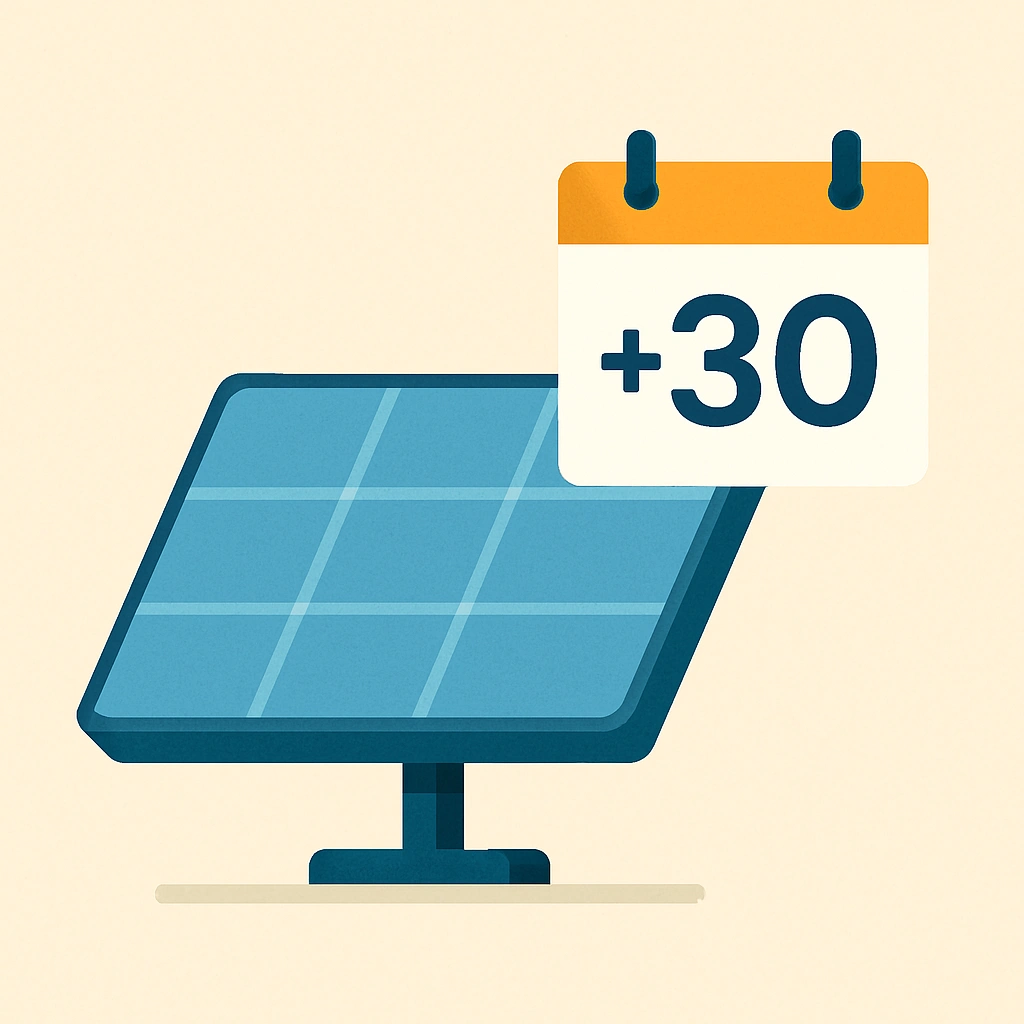 Mantenimiento de placas solares. Larga duración
