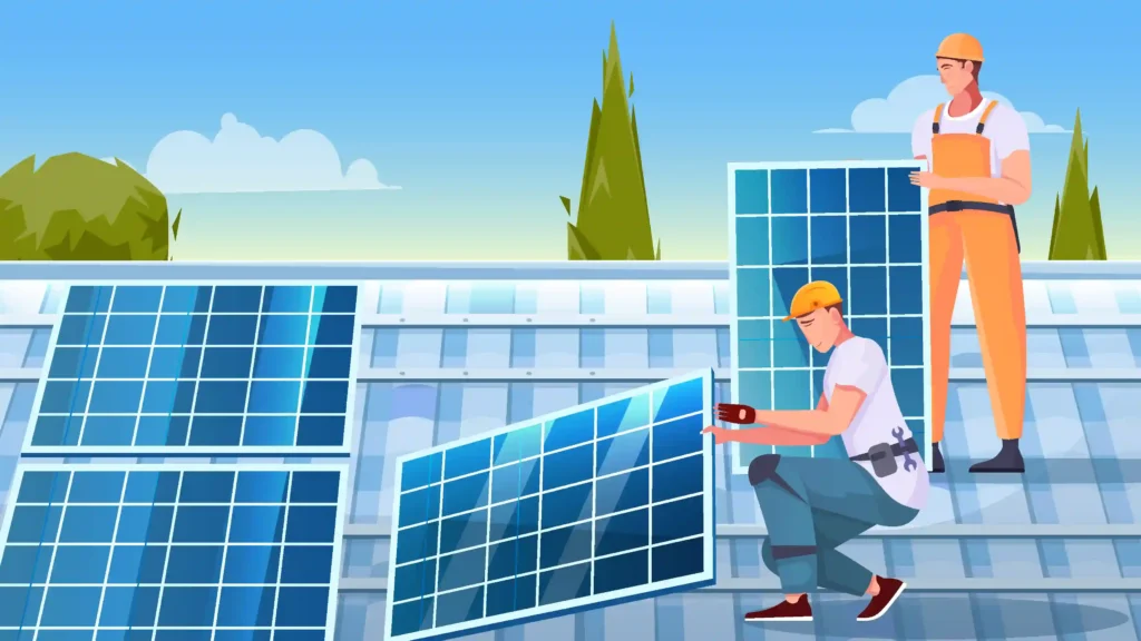 instalación de placas solares en tejado de vivienda