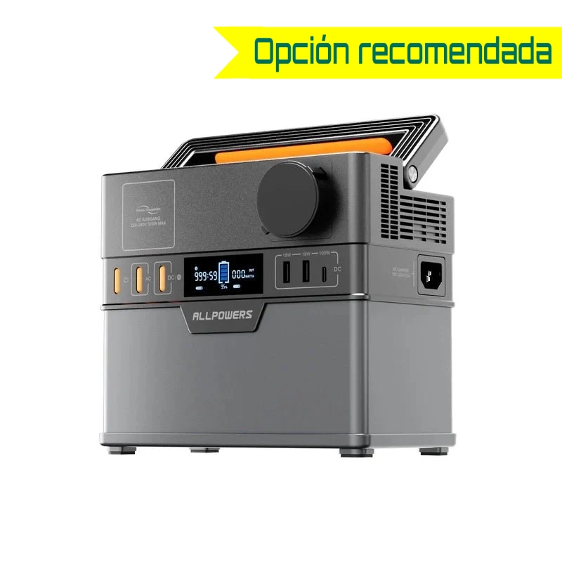 Estación de energía portátil ALLPOWERS S300 de 300 W para camping, pequeños electrodomésticos y cortes de luz