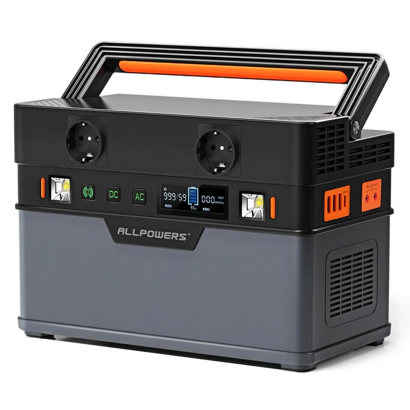 Estación de energía portátil ALLPOWERS S700 de 700 W para camping avanzado y respaldo eléctrico en casa