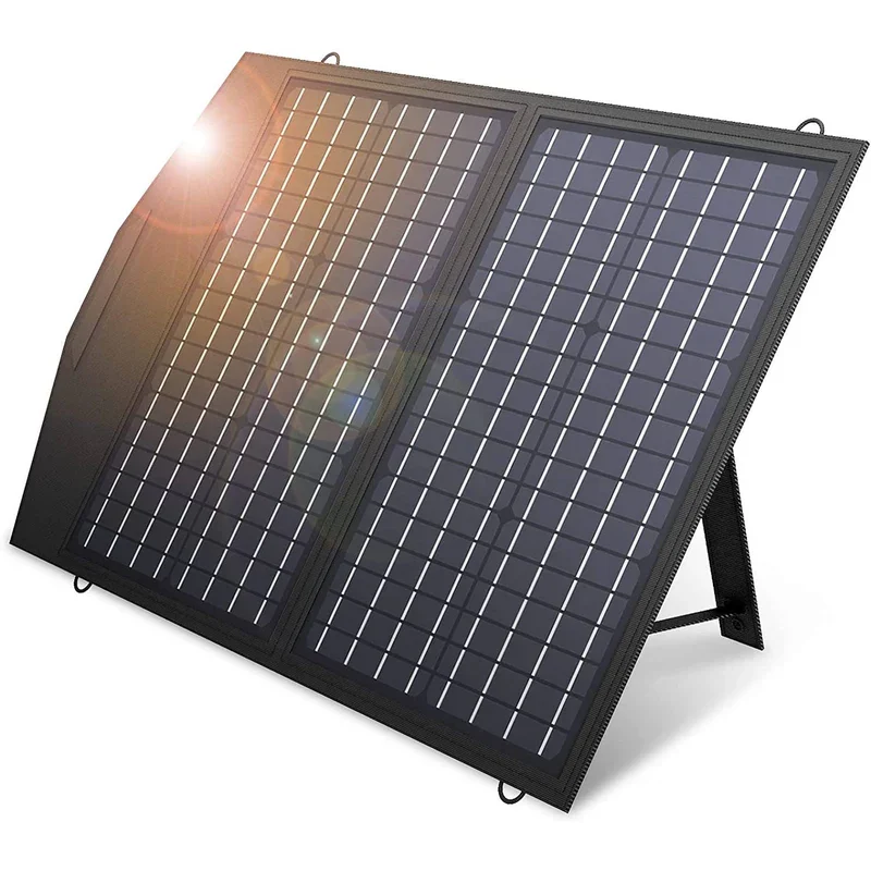 Placa solar portátil monocristalina ALLPOWERS SP020 de 60 W plegable para uso en exteriores