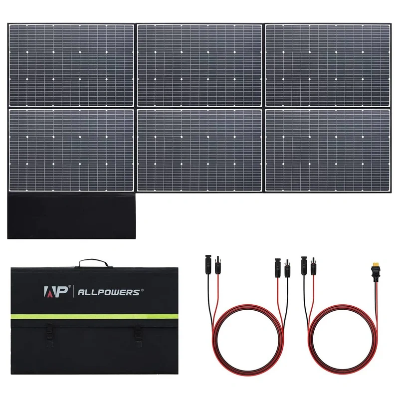 Placa solar portátil monocristalina ALLPOWERS SP039 de 600 W para uso intensivo fuera de red