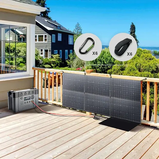 Placa solar portátil monocristalina ALLPOWERS SP039 de 600 W para balcón o terraza