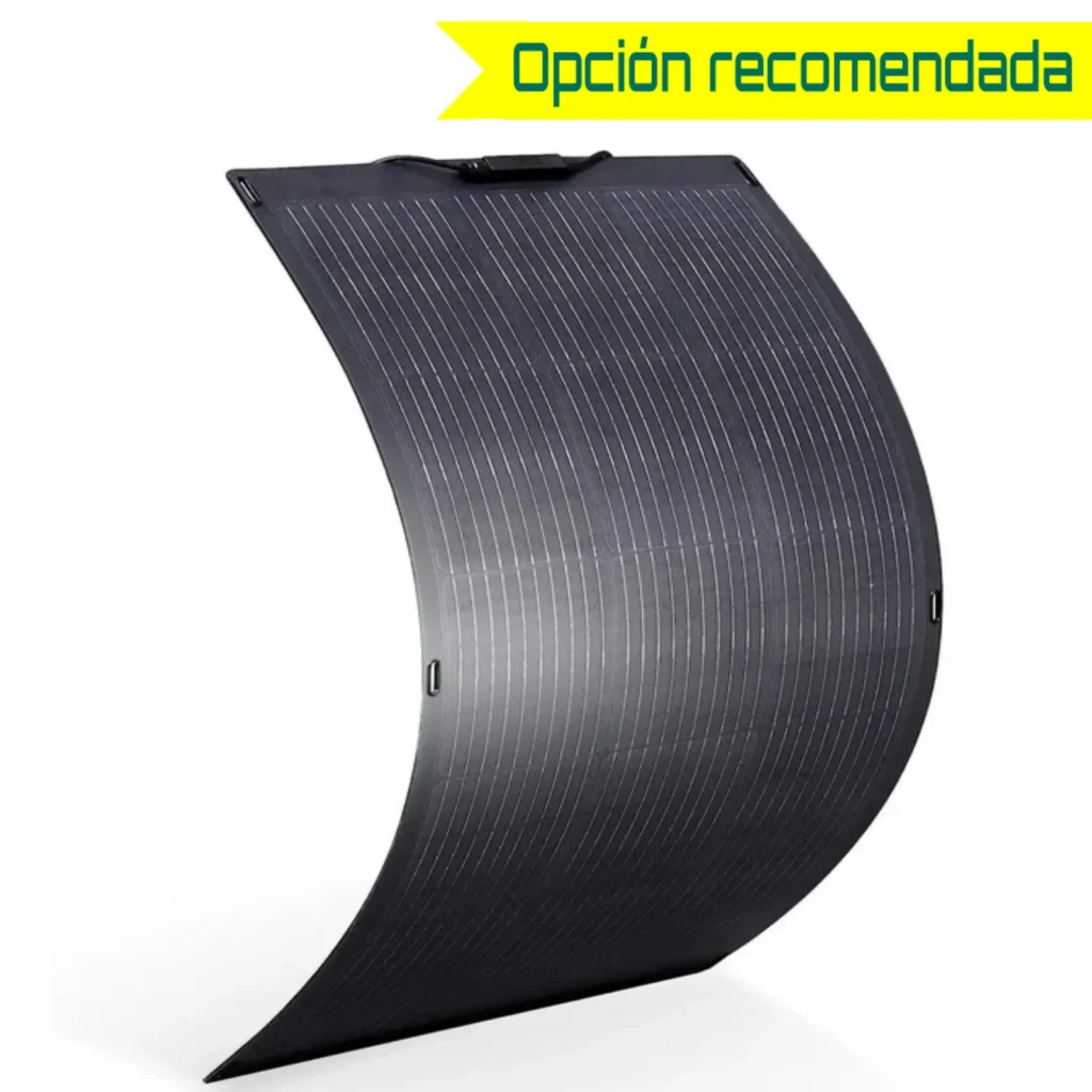 Placa solar flexible ALLPOWERS SF100 de 100W para camper y superficies curvas