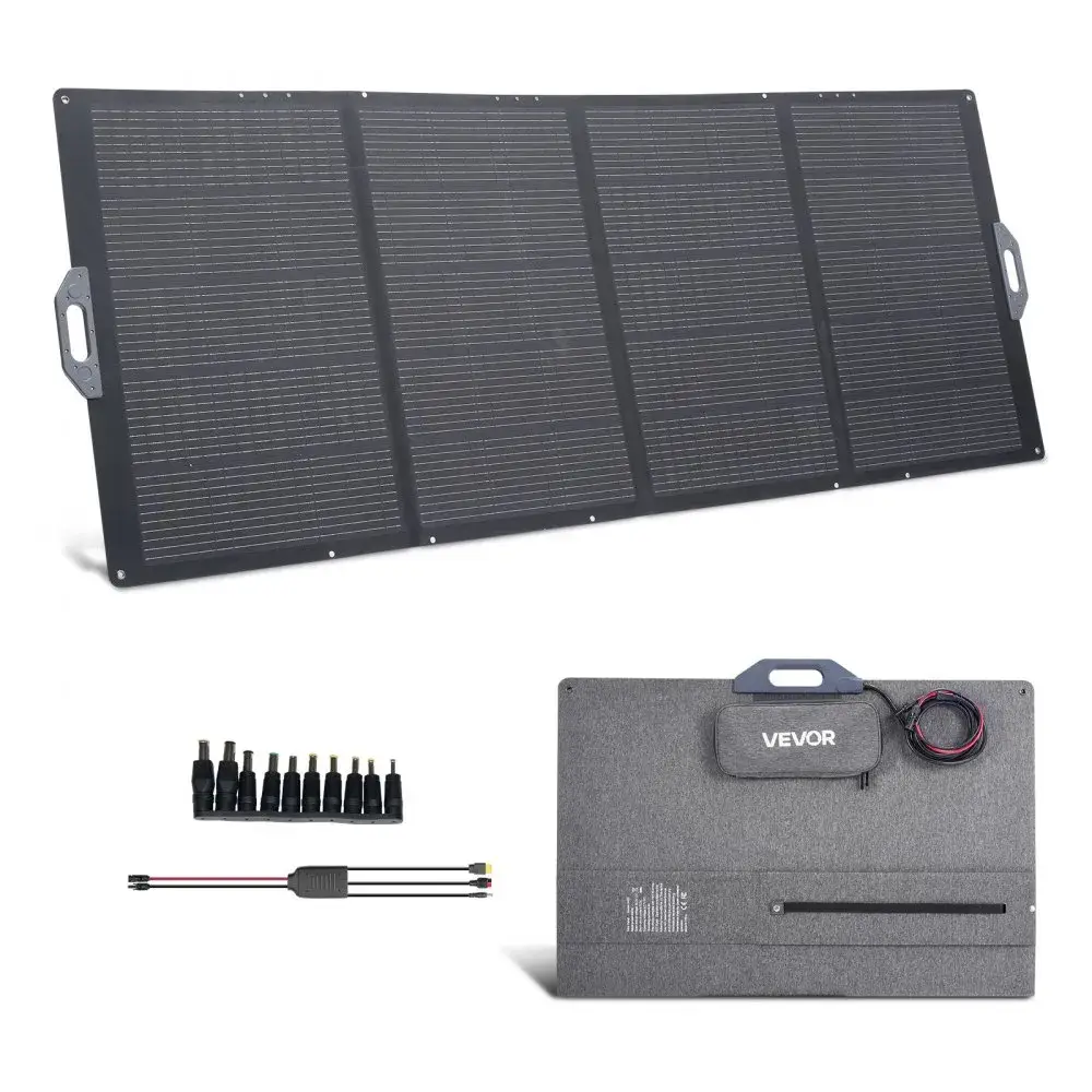 Placa solar portátil plegable VEVOR de 400 W compatible con estaciones de energía
