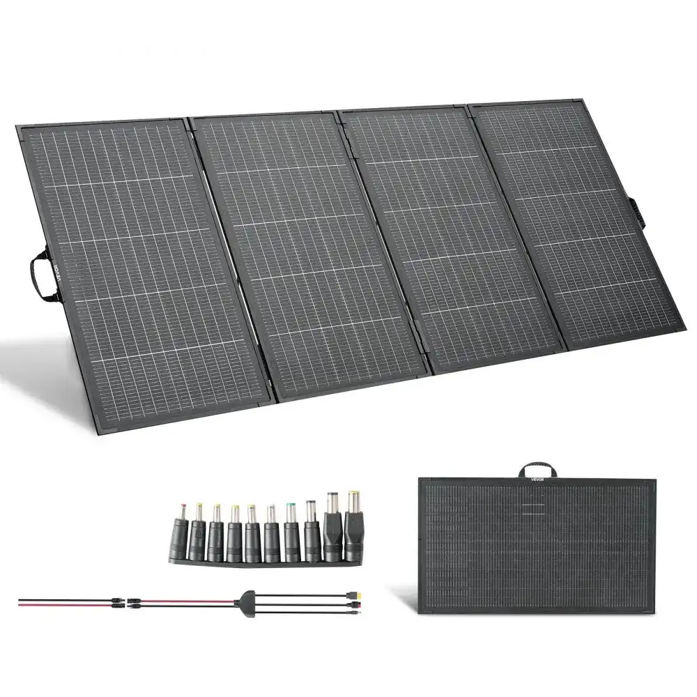 Placa solar portátil monocristalina VEVOR de 400 W de alta eficiencia para uso móvil