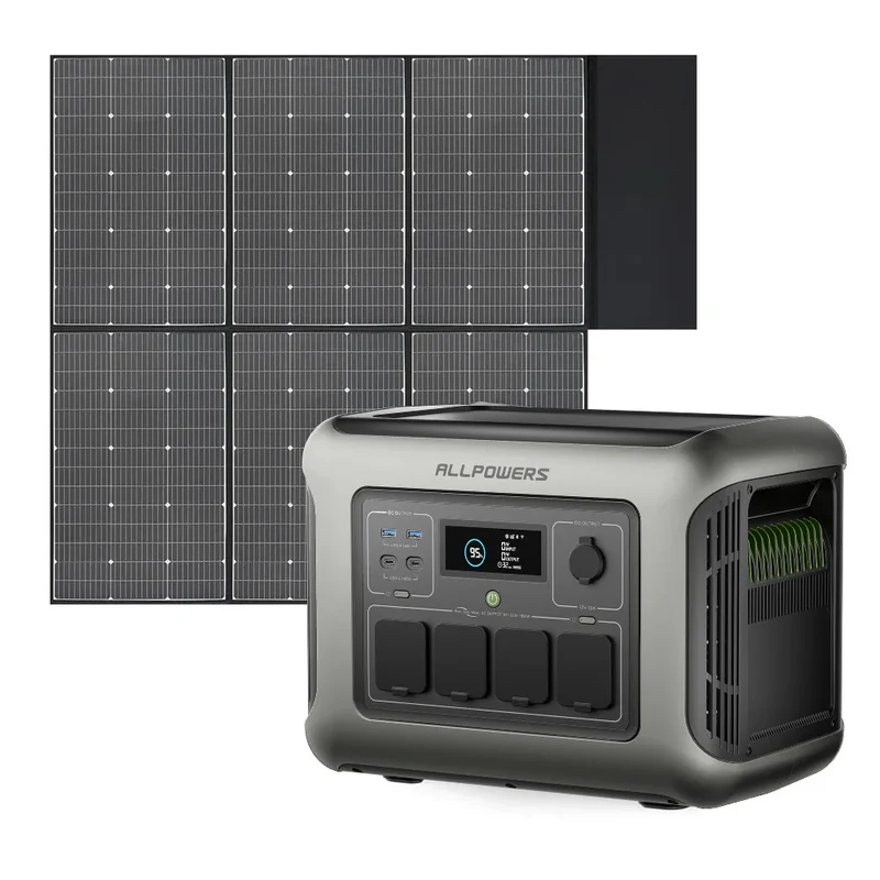 Generador solar ALLPOWERS R1500 LITE con panel solar SP039 de 600W para camper de alta autonomía