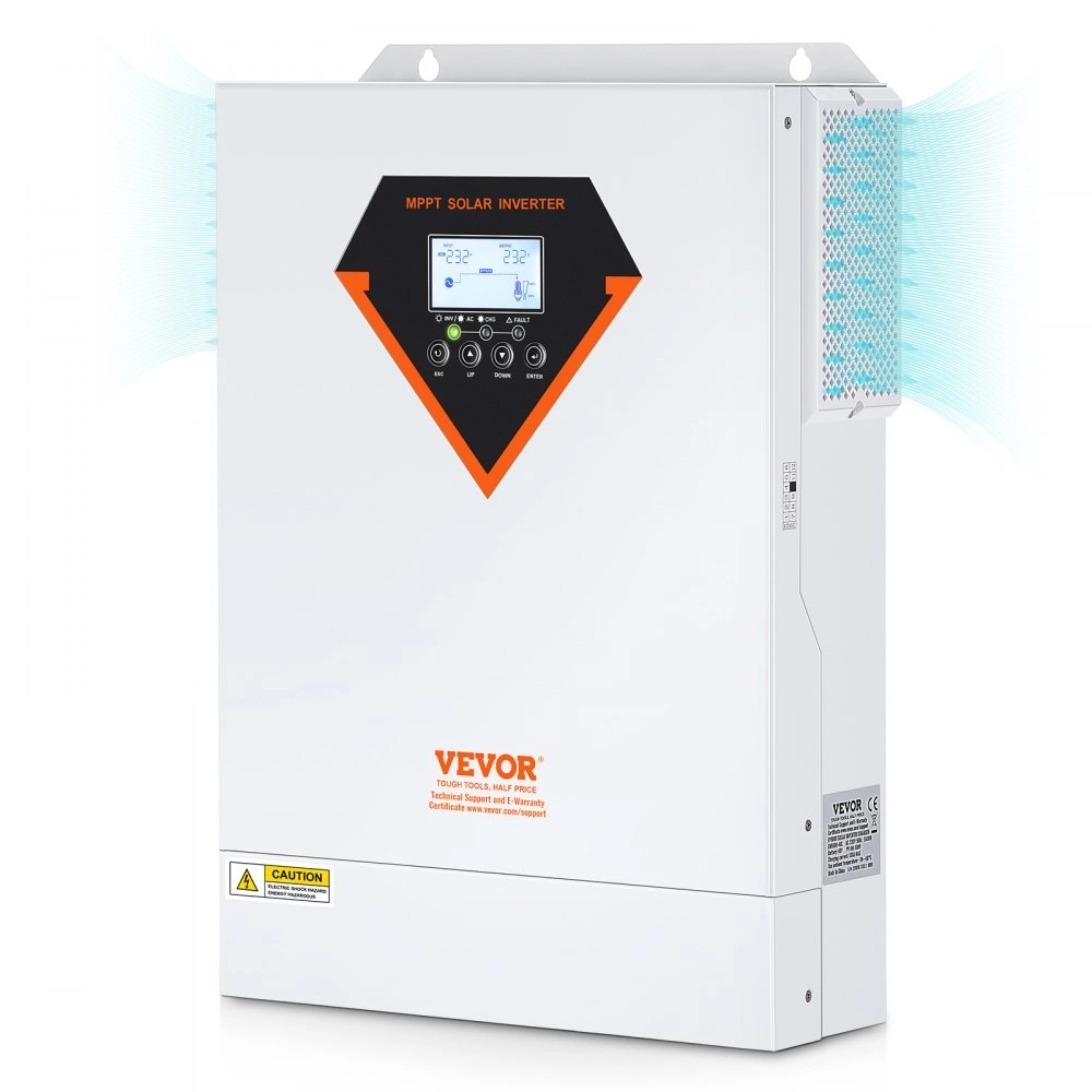 Inversor solar híbrido VEVOR 5500W 48V MPPT 100A instalación aislada